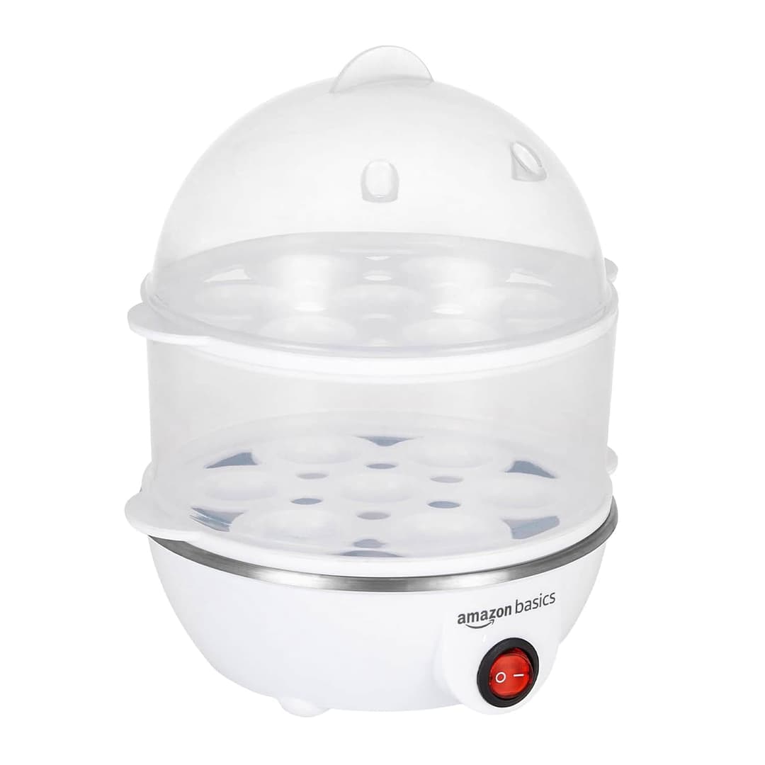 Amazon Basics Double Decker 14-Egg Electric Boiler (350W, 3 Modes)