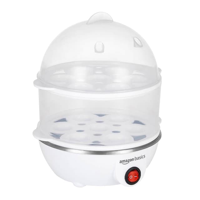 Amazon Basics Double Decker 14-Egg Electric Boiler (350W, 3 Modes)