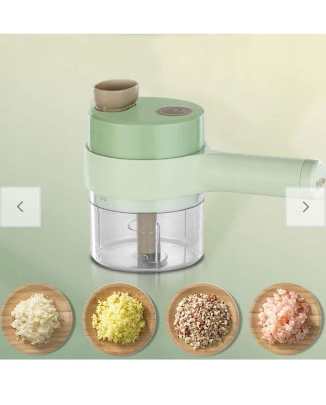 Drumstone 4-in-1 Electric Handheld Food Chopper & Vegetable Slicer