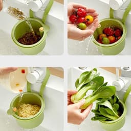 Quick Drain Sink Colander Basket with Release Valve